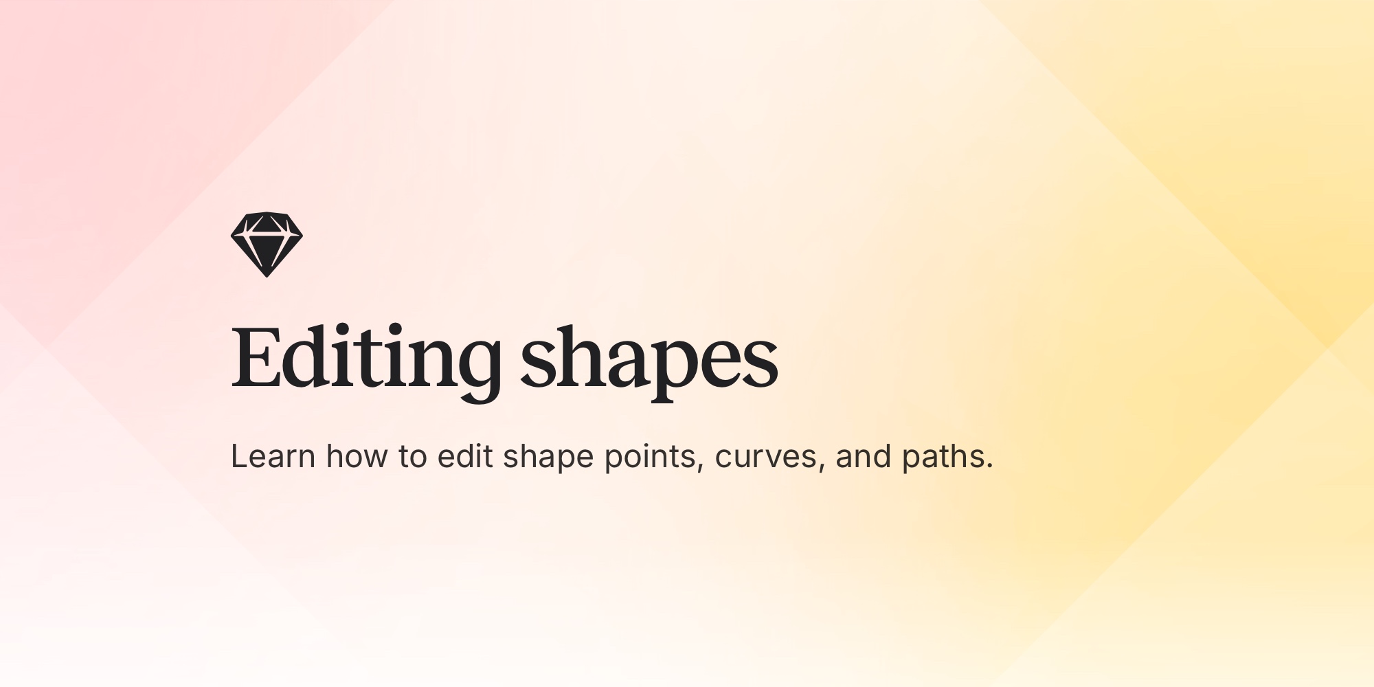 Editing shapes · Sketch