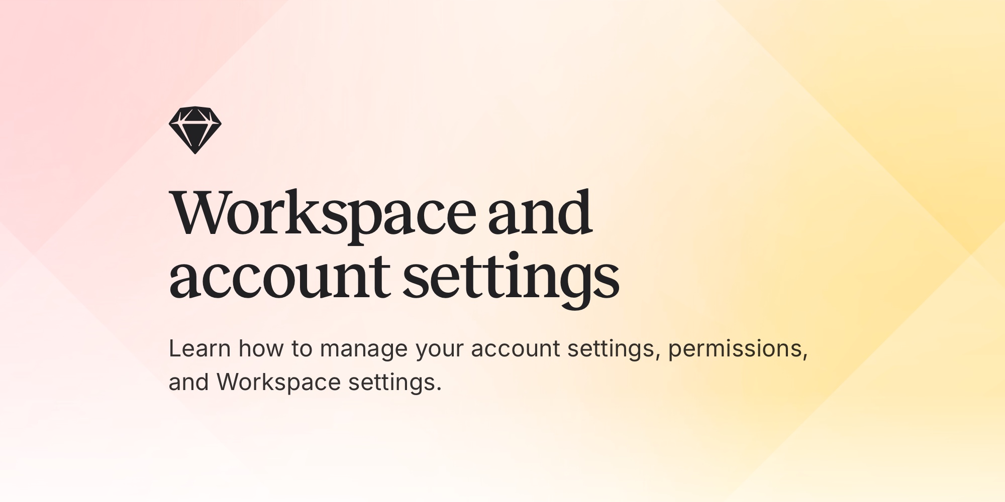 Workspace and account settings · Sketch