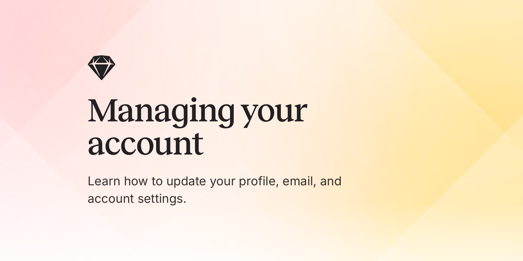 Managing your account · Sketch