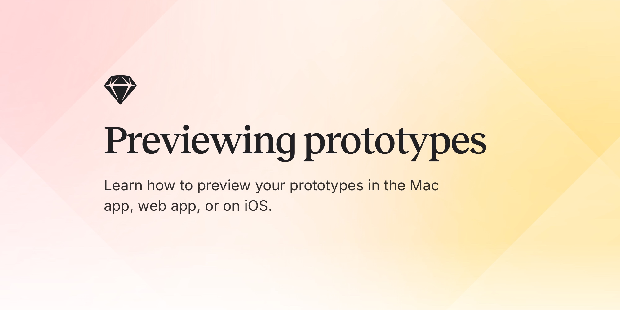 Previewing prototypes · Sketch