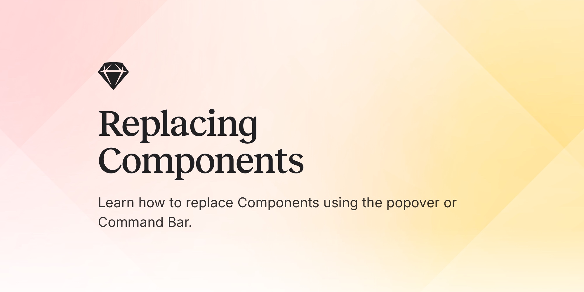Replacing Components · Sketch
